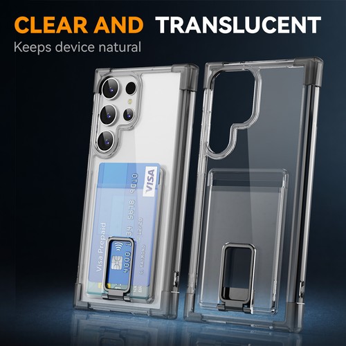 Funda para tarjeta con soporte de anillo TPU a prueba de golpes para Samsung S24 Ultra S23+ S21+ S22+ Note20 - Imagen 24 de 52