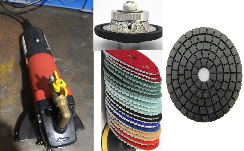 wet polisher 3/4" Demi Bullnose 9 stone granite marble floor tile diamond pad