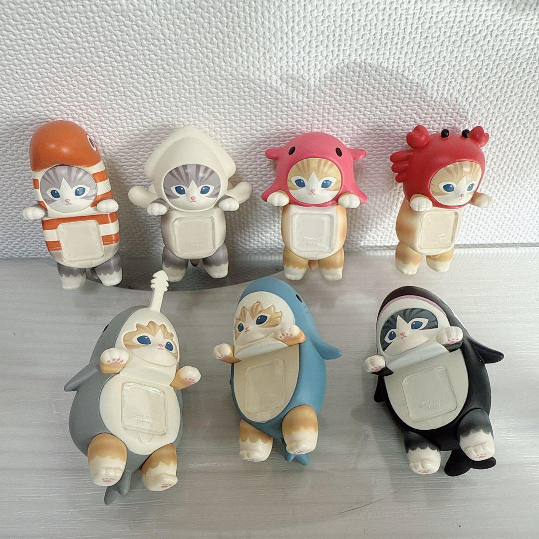 Mofusand Sonny Angel Hippers Complete Set of 7 Cat Figures Mofusand Sonny Angel Hippers Complete Set of 7 Cat Figures