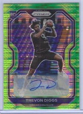 TREVON DIGGS 2020 PANINI PRIZM GREEN PULSAR PRIZM ROOKIE AUTO RC #335