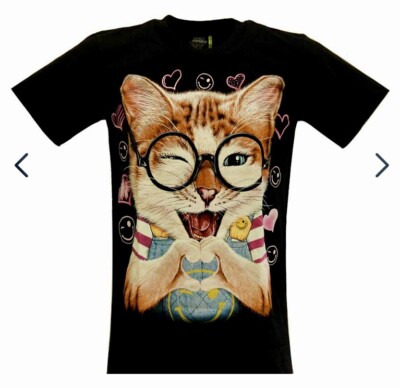 Herzmachende Katze - 2D Rock Eagle T-Shirt Hell im Dunkeln