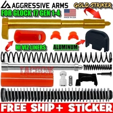 AGGRESSIVE ARMS USA Slide Parts Kit GL0CK 17 GEN 1 2 3 9mm GOLD STRIKER g17