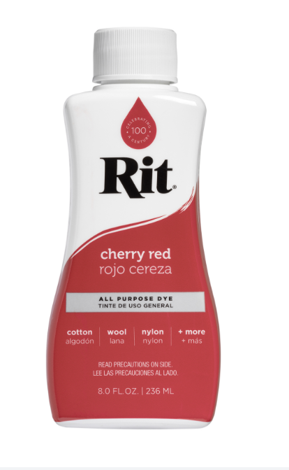 Rit All-Purpose Liquid Fabric Dye, Cherry Red, 8 Fl. Oz. | eBay