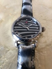 MICHELE Silver Stainless Steel Diamond CSX 36 MOP Watch MWW03C000516 NEW Michele Lilac Light Pink CSX 36 Silver Diamond Watch  main image 3