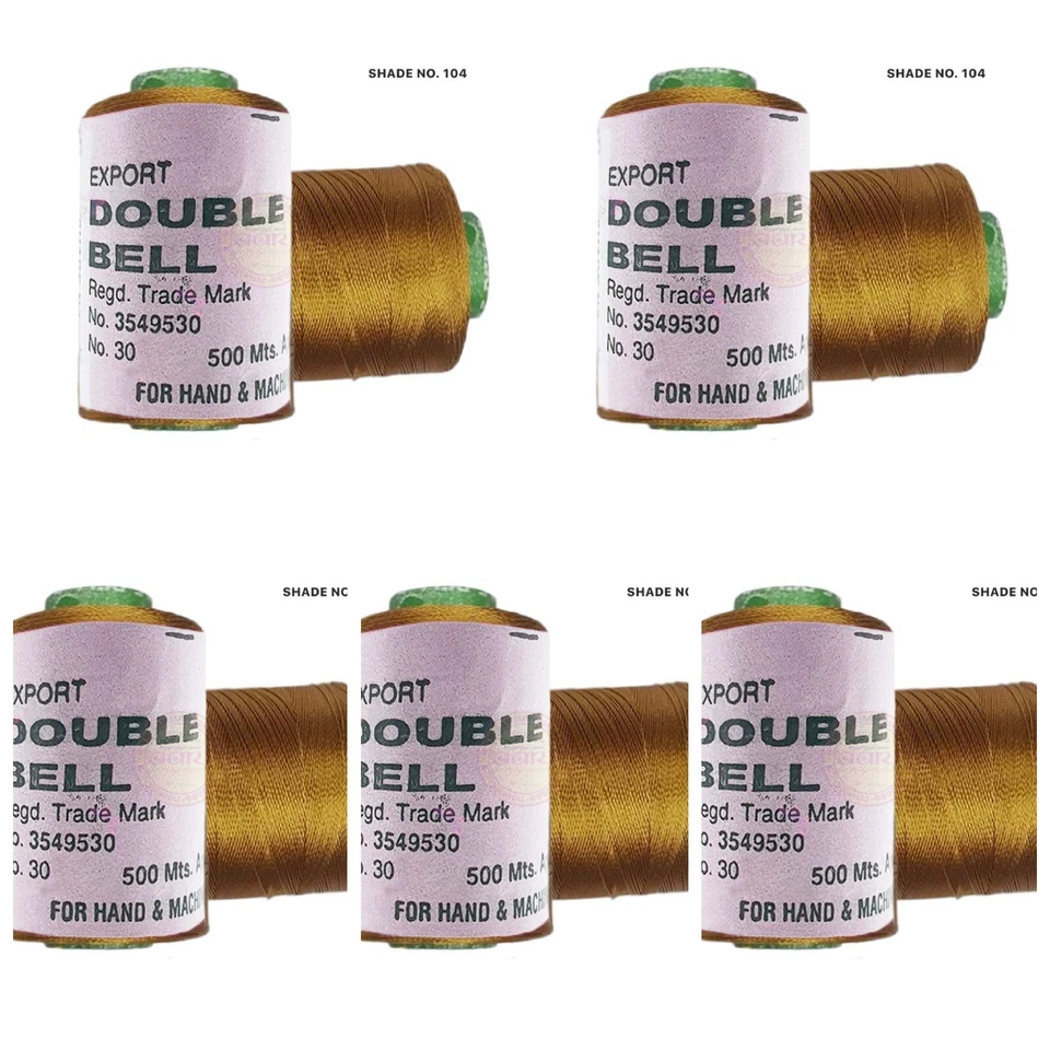 5X Viscose Rayon Yarn Thread Golden Colour 500mtr,Hand & machine embroidery - Image 3 of 3