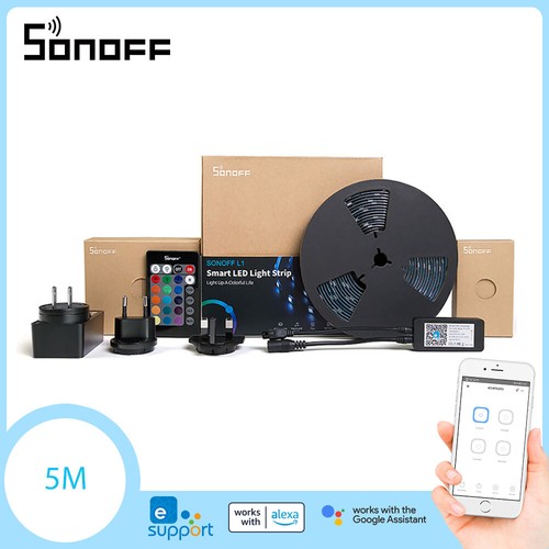 SONOFF L1 Smart LED Light Strip Neon Kit WIFI RGB Waterproof For Alexa Google - Picture 14 of 16