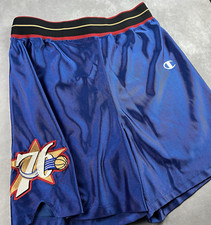 Champion Vintage NBA 76ers Pantaloncini da Basket Baggy Blu Uomo Taglia 38 (XL)