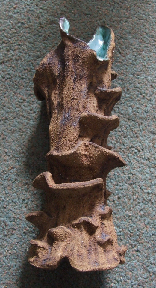 Vintage Clive Brooker Studio Pottery Brutalist Textured Ikebana Vase eBay