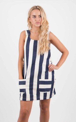 New Women Ladies Faux Suede Pinafore Skater A Line Dungaree Mini Dress 6-18 UK - Picture 10 of 12