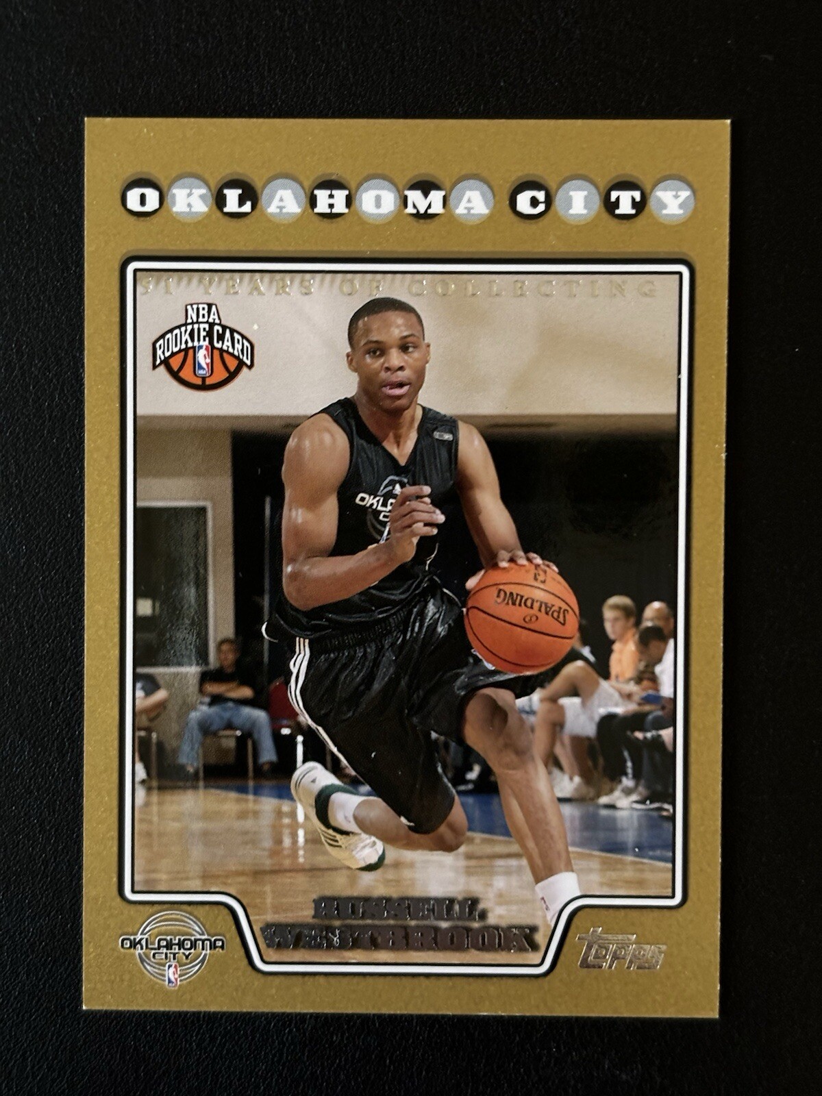 2008-09 Topps Russell Westbrook Gold Border Rookie Card Serial #/2008 🔥🔥🔥