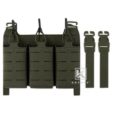 KRYDEX Tactical KTAR Front Flap 5.56 Triple Mag Pouch Placard for Vest Green