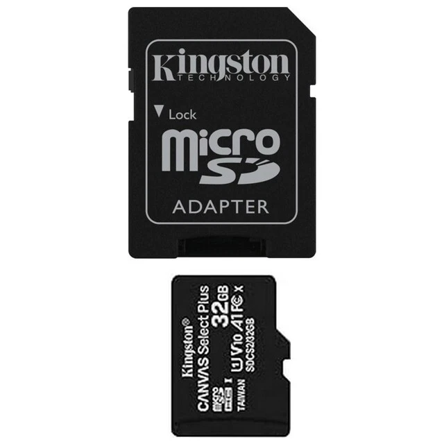 KINGSTON MEMORY CARD MICROSD 32GB CLASSE-10 100MB/s CANVAS PLUS ADPTER 791B6DA - Immagine 2 di 3