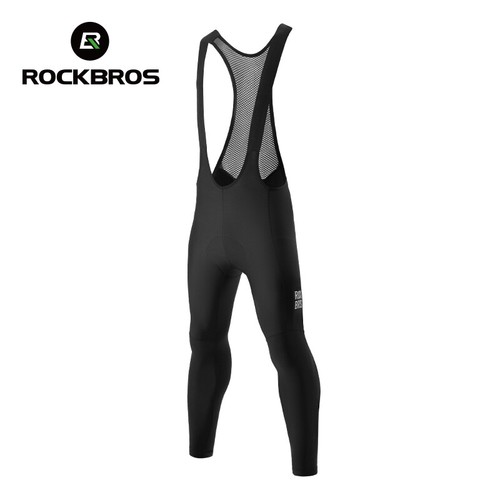 ROCKBROS Windproof Men's Fleece Thermal Cycling Bib Pants Shockproof Bib Tights - Picture 7 of 22
