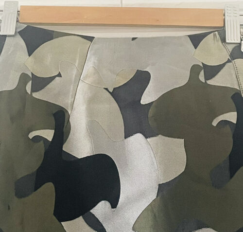 Whistles Women’s Green Grey Black Camouflage Zipped Knee-Length Skirt UK 6 EU 34 - Picture 2 of 12