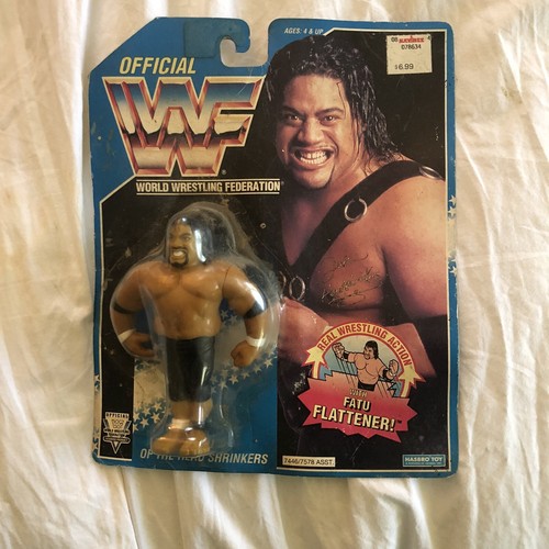 Hasbro Official WWF WWE FATU Head Shrinkers 1994 B...