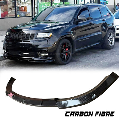 Front Bumper Lip Splitter Carbon Fiber For Jeep Grand Cherokee SRT 2014-2022