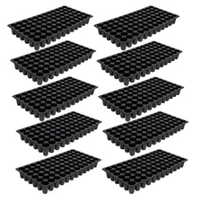 SUNPACK 21x11 Heavy Duty 72-Cell Circular Insert Tray, Black, 2.5" (Pack of 10)