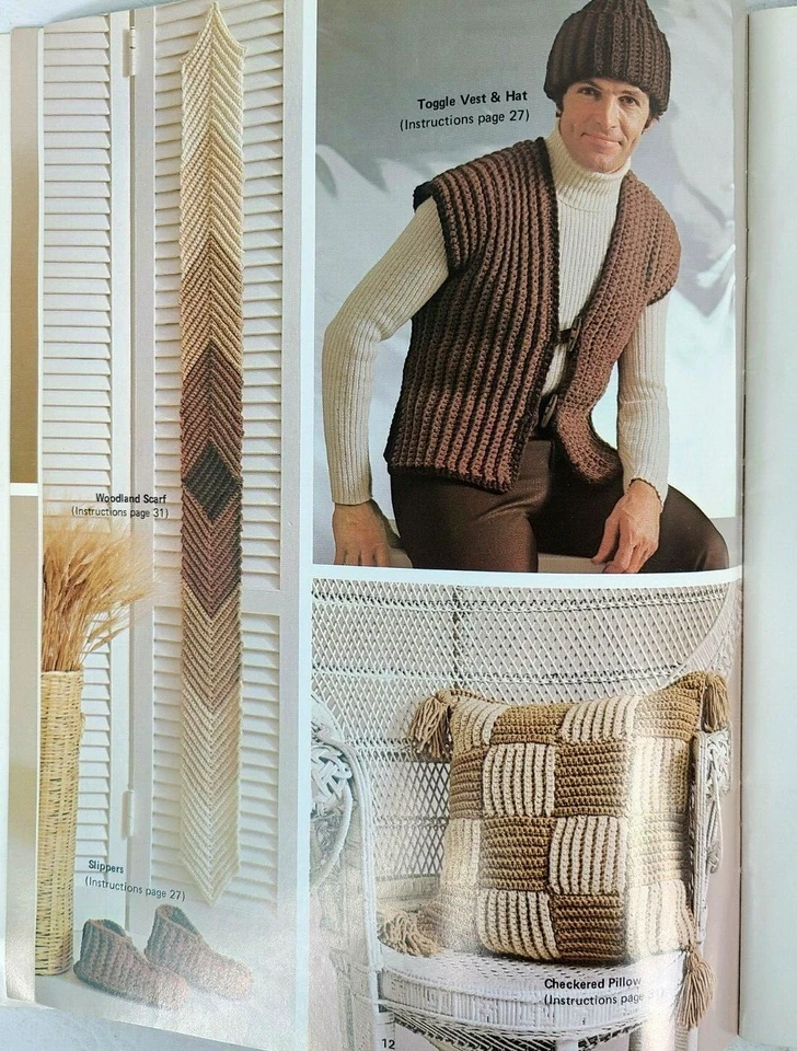 VTG (1976) Columbia-Minerva LEARN TO CROCHET Crochet Vol. 790 | 60 Projects - Image 4 of 4