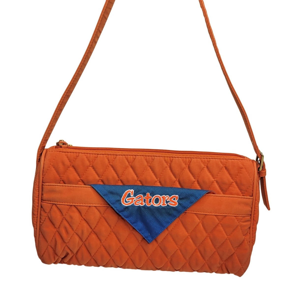 Vera Bradley Orange Quilted Shoulder Bag With Florida Gators  display picture 3