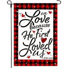 Garden Flags 12 18 Inch Double Sided Seasonal 12"x18" Valentines Day