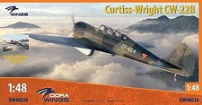 Dora Curtiss Wright CW22B Advanced Trainer Aircraft - Plastic Model Airplane