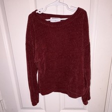 Old Navy Girls Pullover Sweater Red M 8 Round Neck Long Sleeve Knit Casual