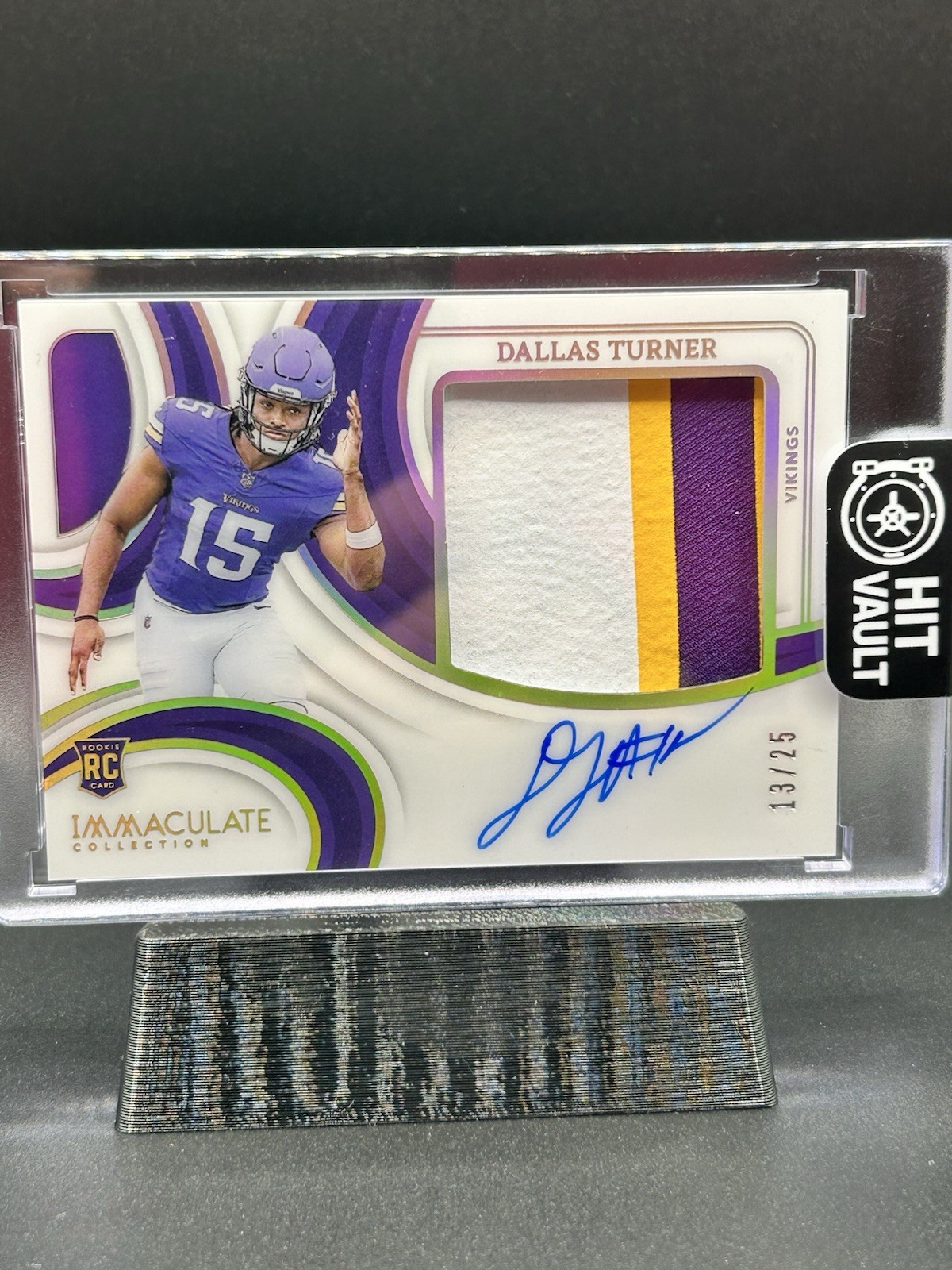 Dallas Turner Panini National Treasures Rookie Dual Materials #DTR Gold