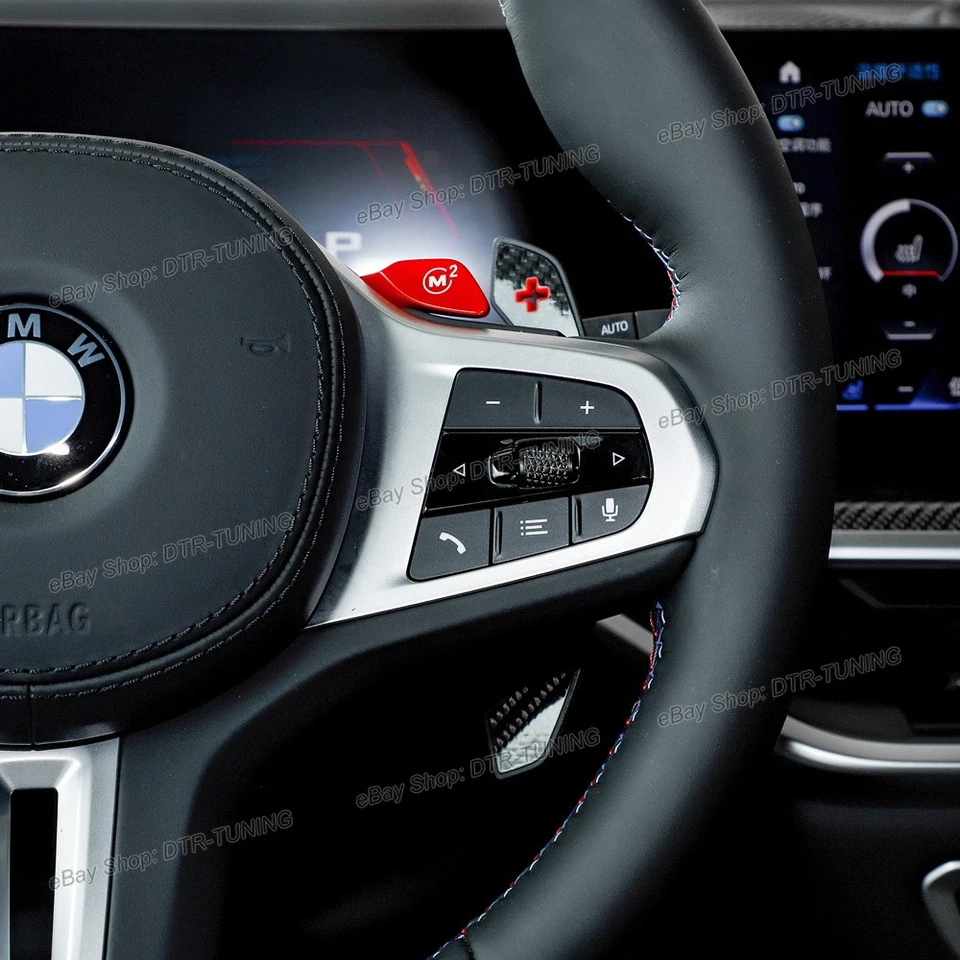 Palancas de cambio de fibra de carbono M actualización interior para BMW X5 G05 X5M F95 2019-2025 Foto 3 de 4
