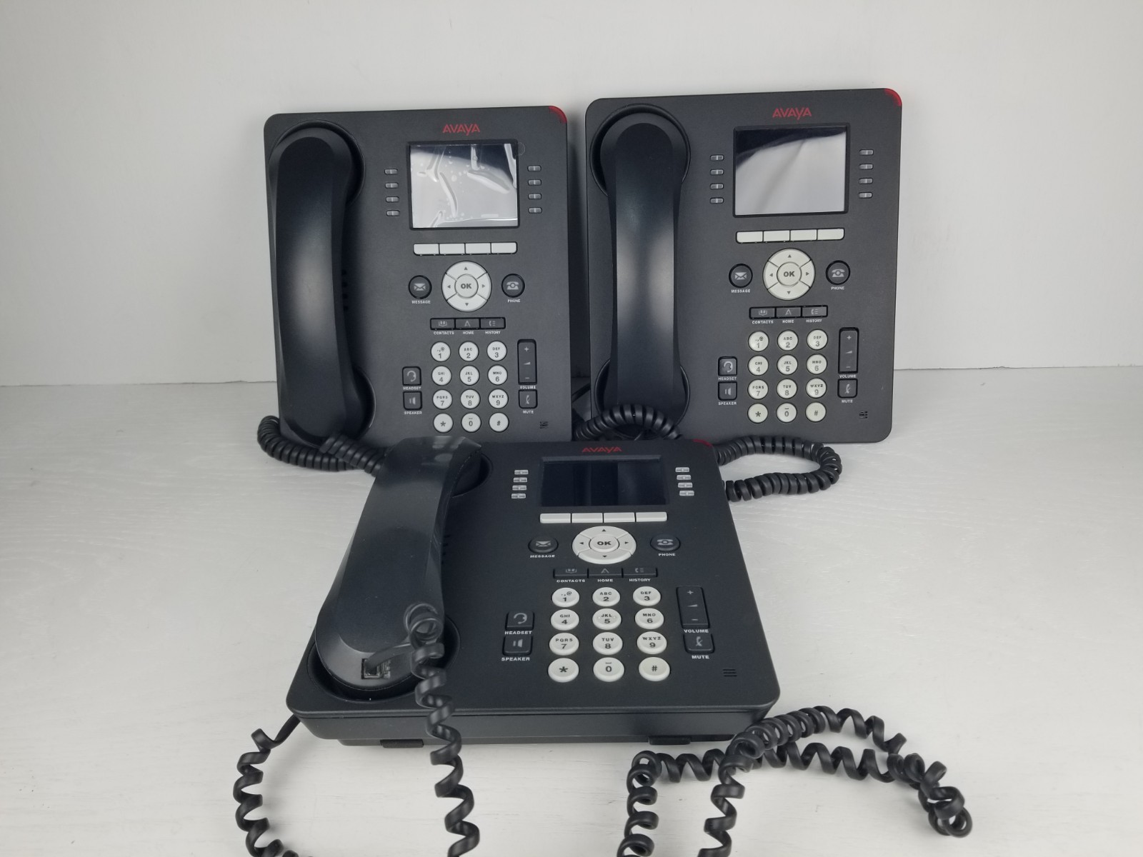 Lot Of 3 Avaya 9611G IP Office Deskphone Untested