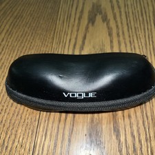Vintage VOGUE Eyeglasses Sunglasses Zip Up Hard Case Black