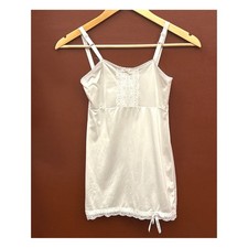 Vintage Romantic White Satin Camisole Coquette Balletcore Angelcore Lingerie Top