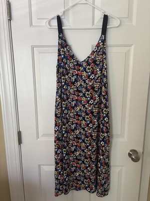 Rag & Bone Estell Dress Blue Floral Crepe Sundress Size Small 90 s Grunge