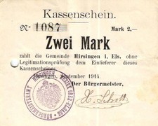 Hirsingen 2 marki 1914