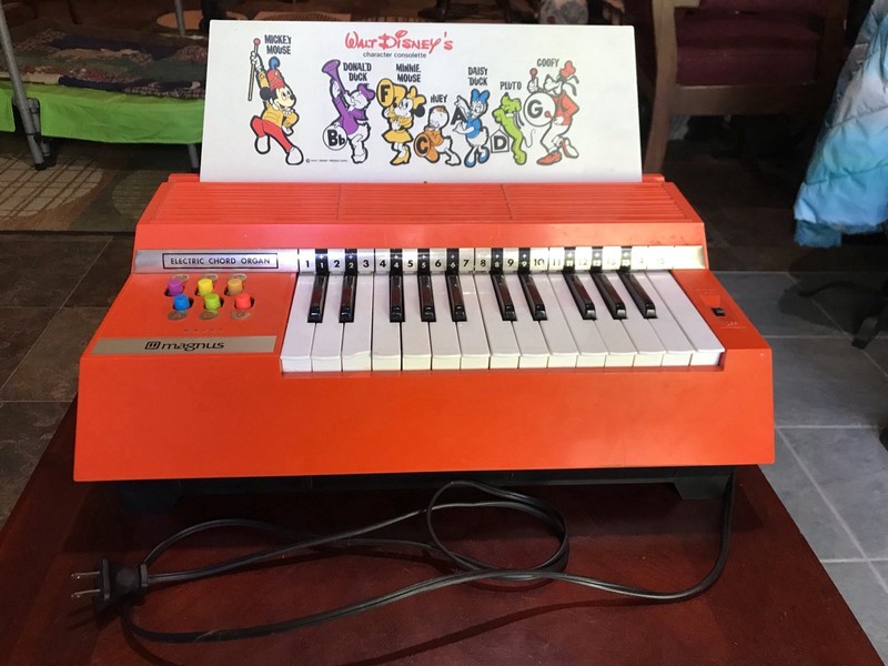 Magnus Electric Chord Organ Keyboard 25 Keys, Orange Organ Instrument