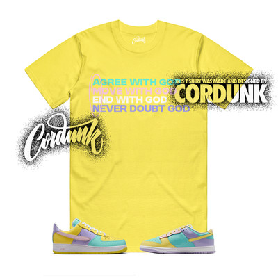 Dunk Easter Air Force 1 Emerald Rise Yellow Pink Foam Low T Shirt Match AMEN