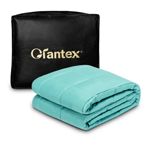 Topbuy 15 lbs 48'' x 72'' Weighted Blanket with Bamboo Fabric Cover &Glass Bead