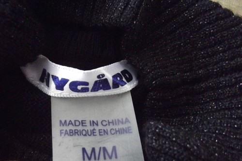 NYGARD Sweater Womens Size Medium Black Metallic Sleeveless Mock Shell sparkle - Picture 5 of 10