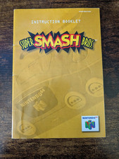 Nintendo 64: Super Smash Bros  N64  Instruction Booklet  No Game 