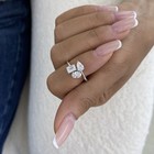 1.3ct Multishape Fashion Ring White Gold 14K Labcreated Diamond F/VS — photo 5