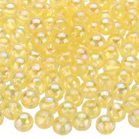 400 StüCk Acryl-Rundperlen Ab-Farben 8Mm Lose Bastelperlen, Hellgelb Ab