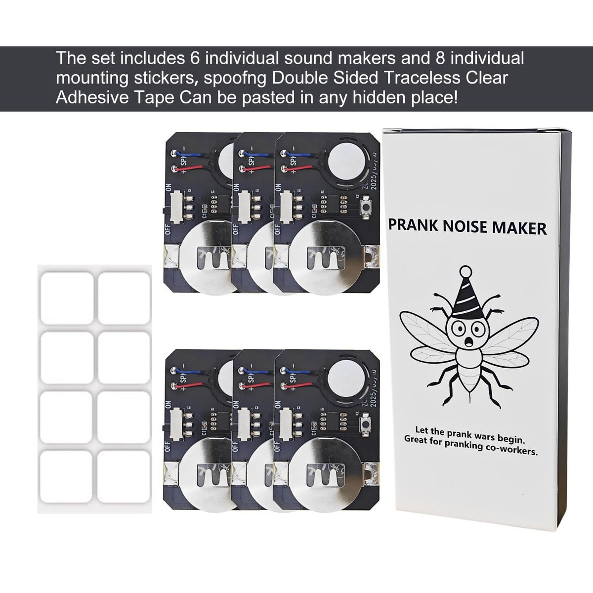 Electronic Cricket Noise Maker Prank (6 Pcs),Sound Makers Device