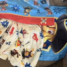 Paw Patrol Twin Sheet Set Flat, Fitted, 1 Standard Pillow Cases.