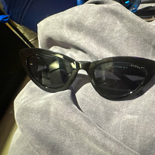 GUESS Cat Eye Sunglasses Black Frame Black Tinted UV400 140mm Plastic Logo