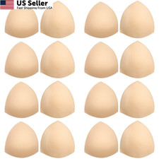 Bra Pads Inserts 8 Pairs, Triangle Cups, A-Cup/B-Cup, 8 Pairs-beige