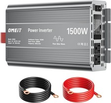 1500W Pure Sine Wave Power Inverter 12V DC to 110V AC RV Truck w/ LCD