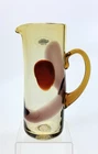 HTF Blenko Handmade Glass 8402-WH Atlantis Pitcher in Topaz & Ruby Husted Design