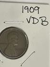 1909 VDB Lincoln Wheat Cent Penny Chocolate Tone Original Survivor Free Shipping