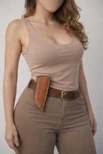 Custom Straight Blade Knife leather sheath for fixed blade knife