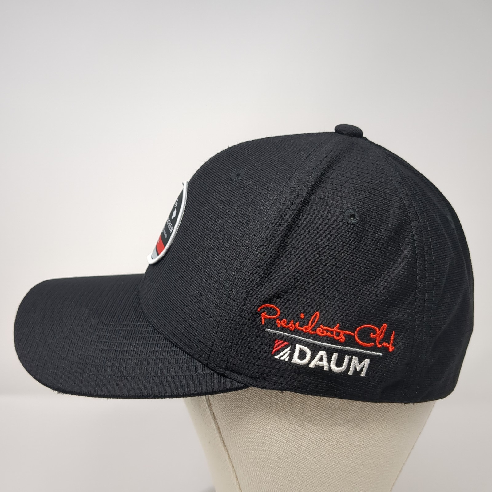 Travis Mathew Patch Fitted Hat Solid Black XL Emb… - image 3