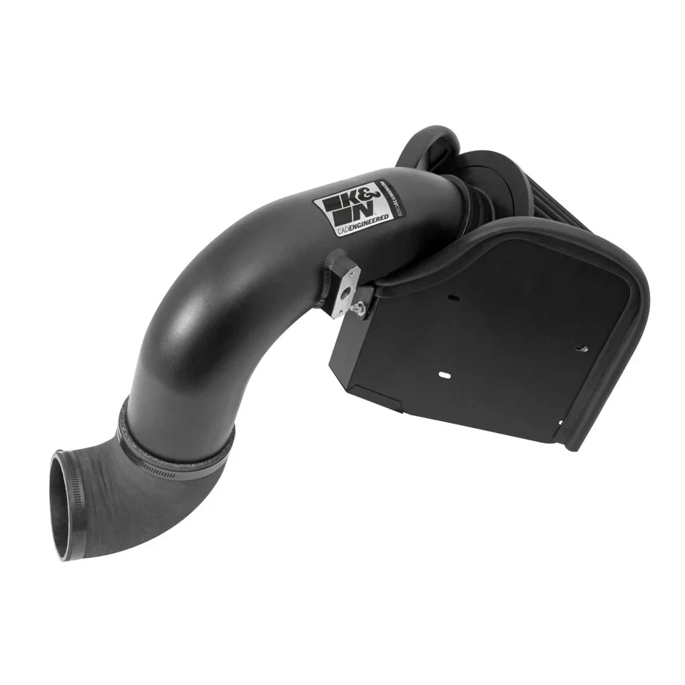 Entrada de aire frío de aluminio K&N con filtro seco para Dodge Ram Cummins 2003-2007 5,9 L Foto 2 de 4